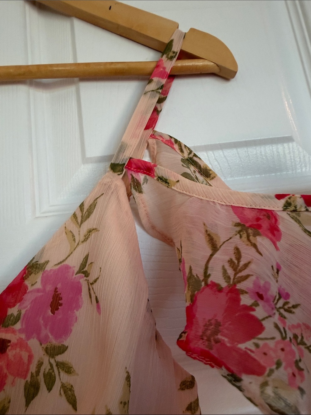 Old Navy The Occasion Pink Floral Cold-Shoulder Ruffle Maxi Dress New Size 2 - Picture 5 of 6